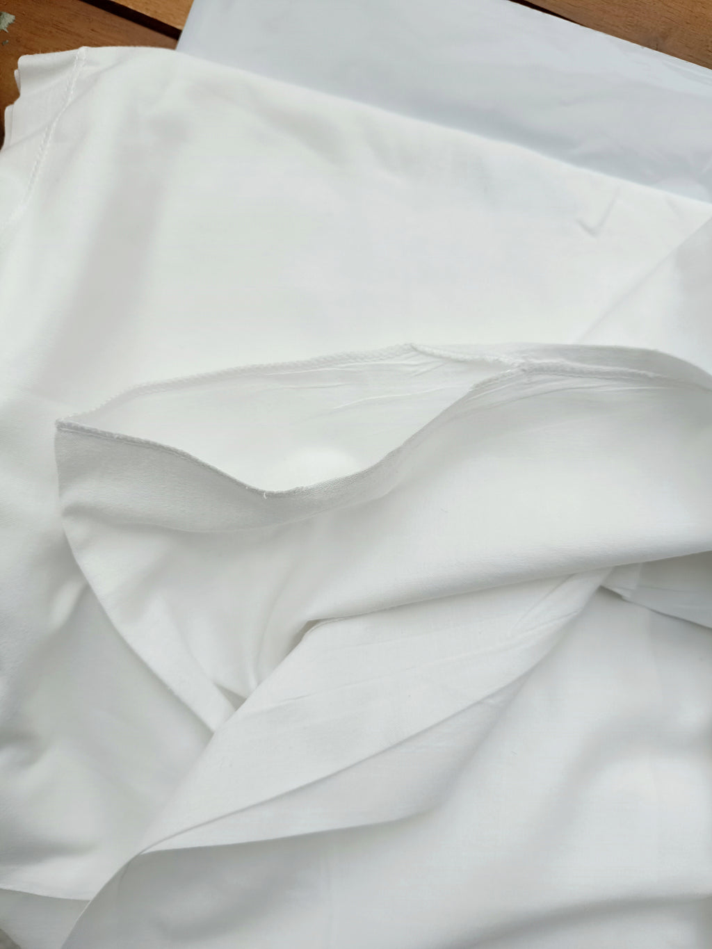 Lot de 2 housses de couette blanches 260x240cm - percale de coton