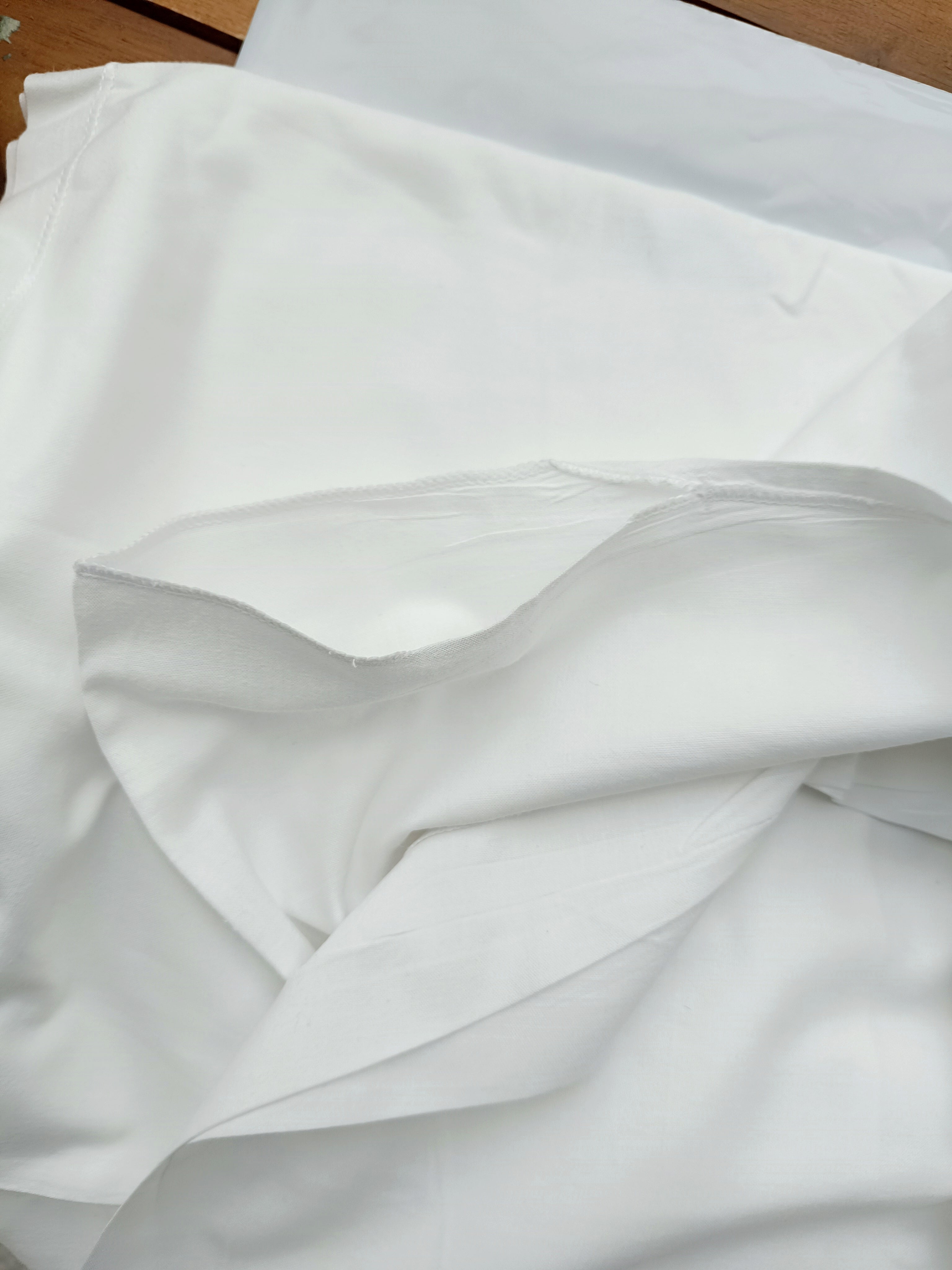 Lot de 2 housses de couette blanches 260x240cm - percale de coton
