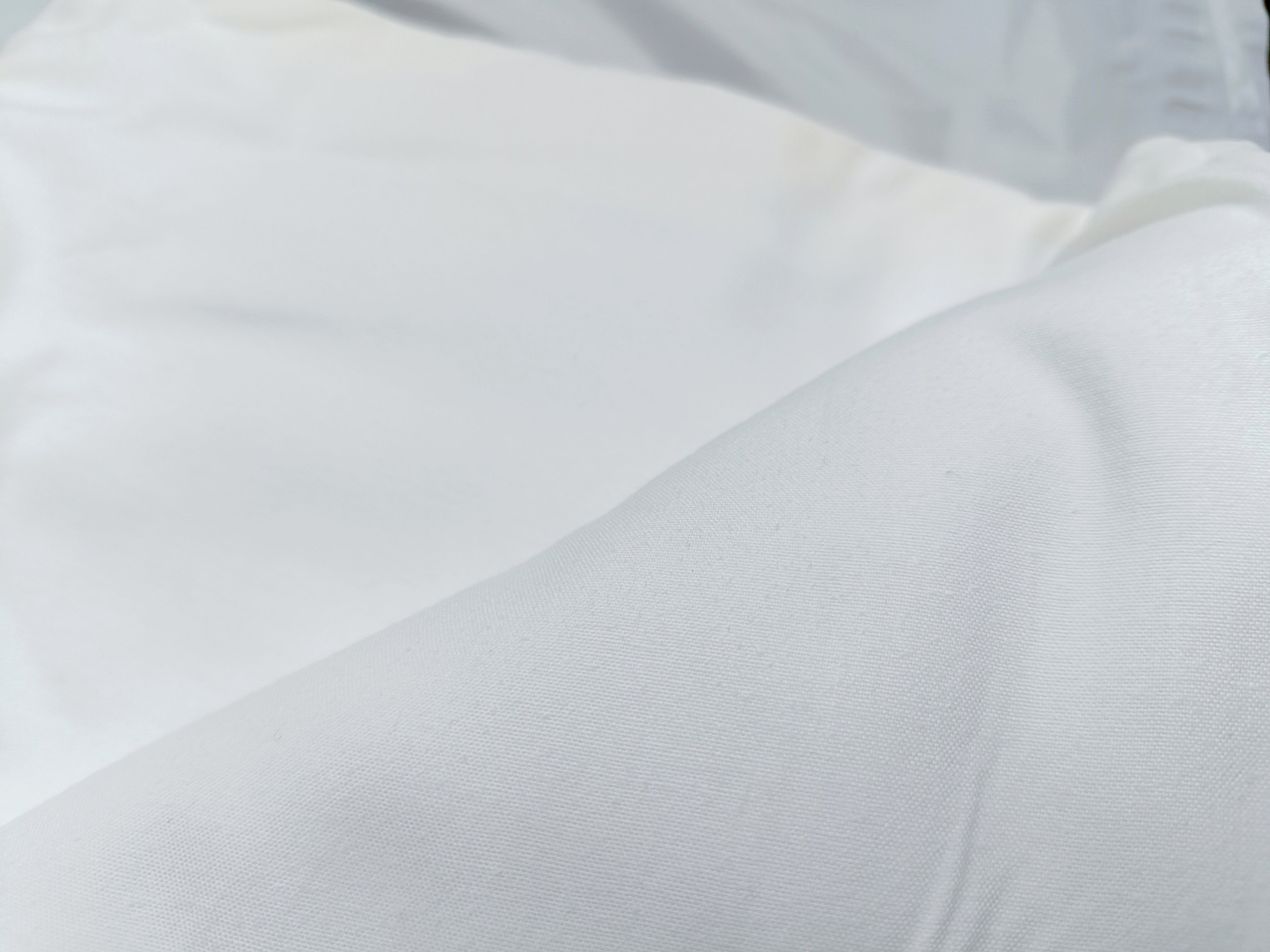 Lot de 2 housses de couette blanches 260x240cm - percale de coton