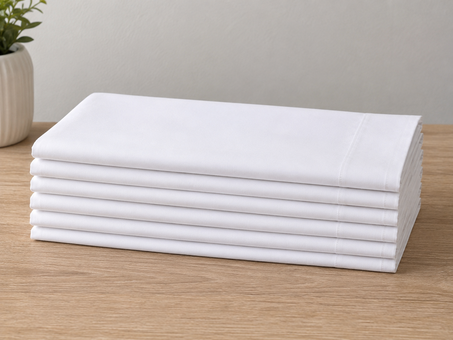 Lot de 6 taies d’oreillers blanches – 50×80 cm