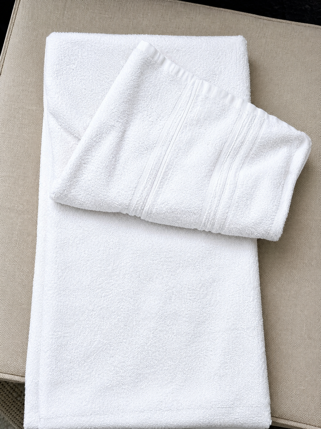 Set of 3 100% cotton towels – 170 × 40 cm – Hotel quality – Refurbished